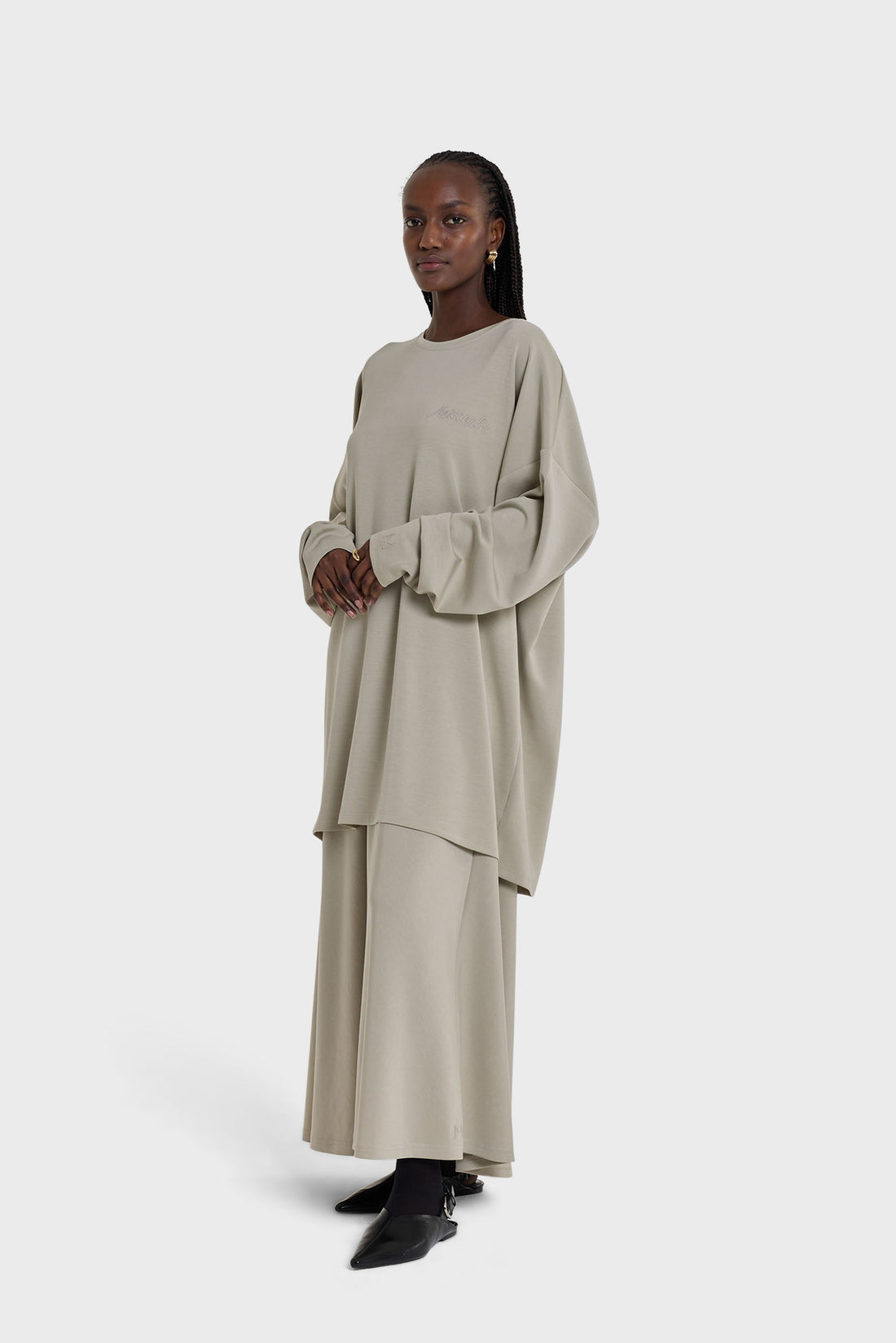 Jersey Modal Jupe | Sage