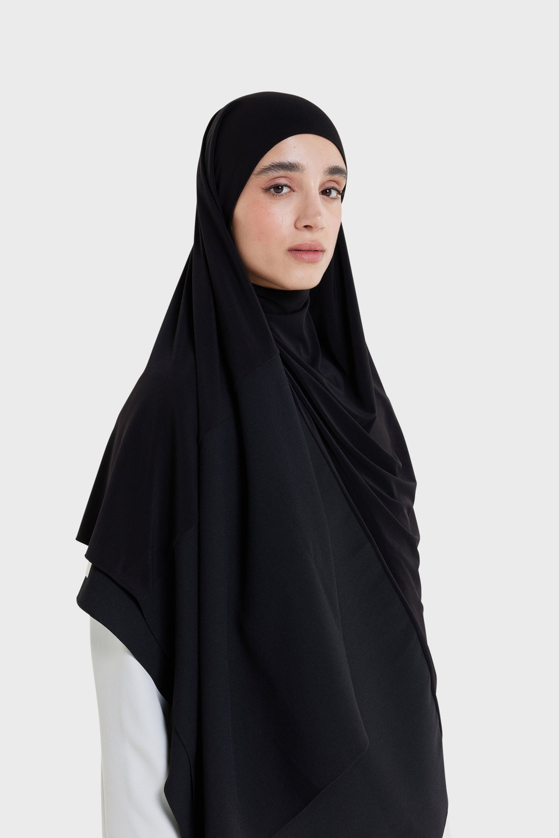 Dull Satin Edge Écharpe | Black