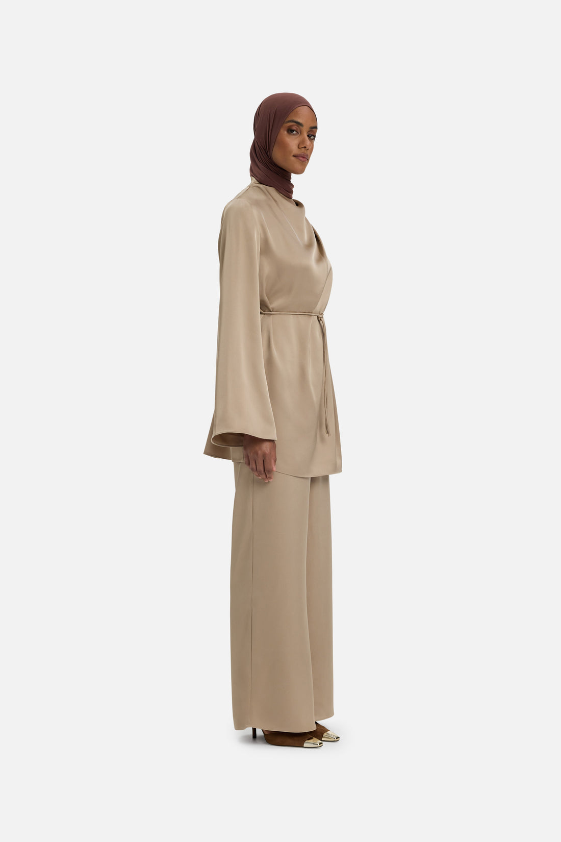 Fluide Pantalon Palazzo | Mocha
