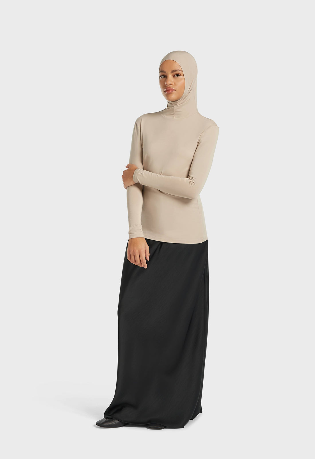 Hijab en Bambou Haut | Grey Tan