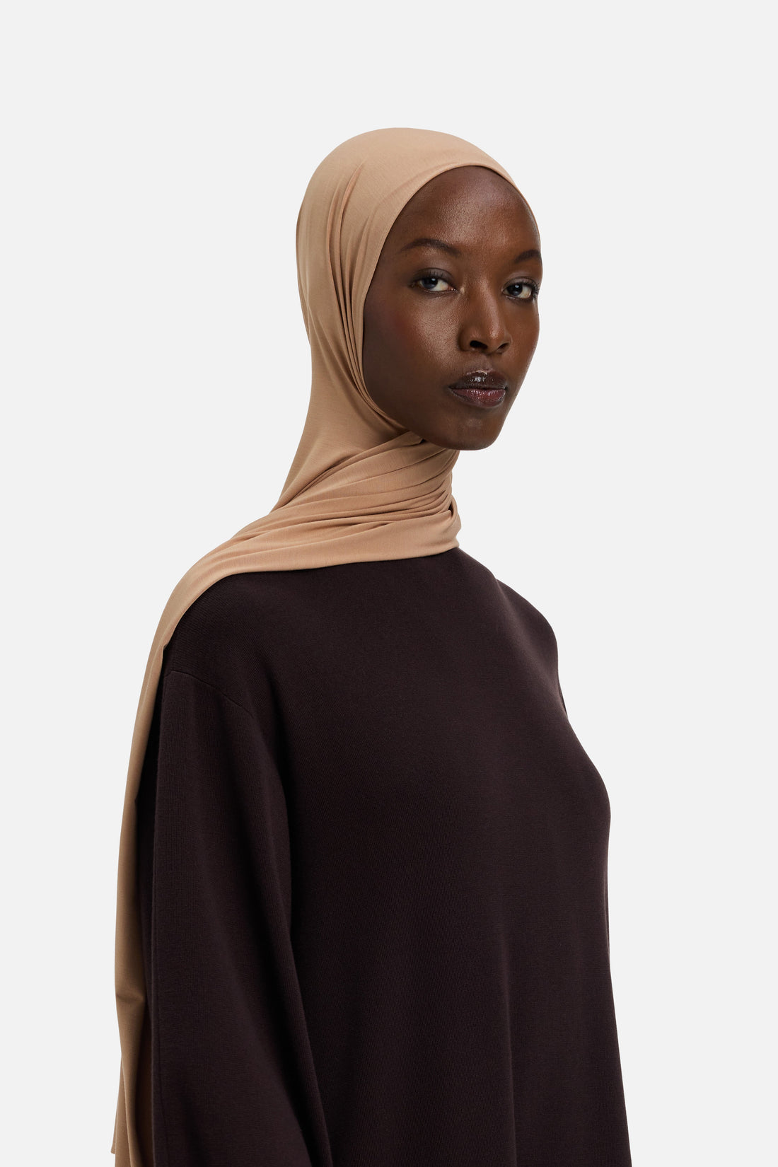 Bambou Jersey Écharpe | Dark Beige
