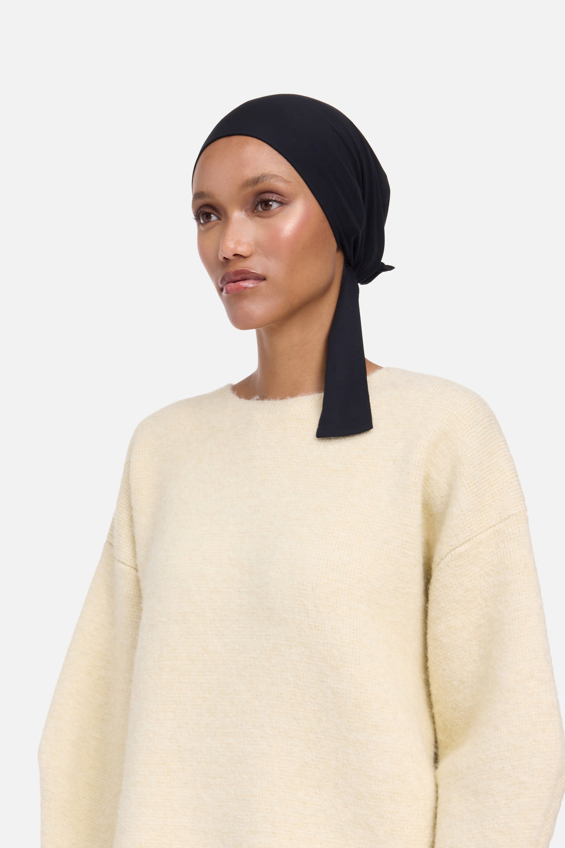 Bambou Tied Sous-Foulard | Black
