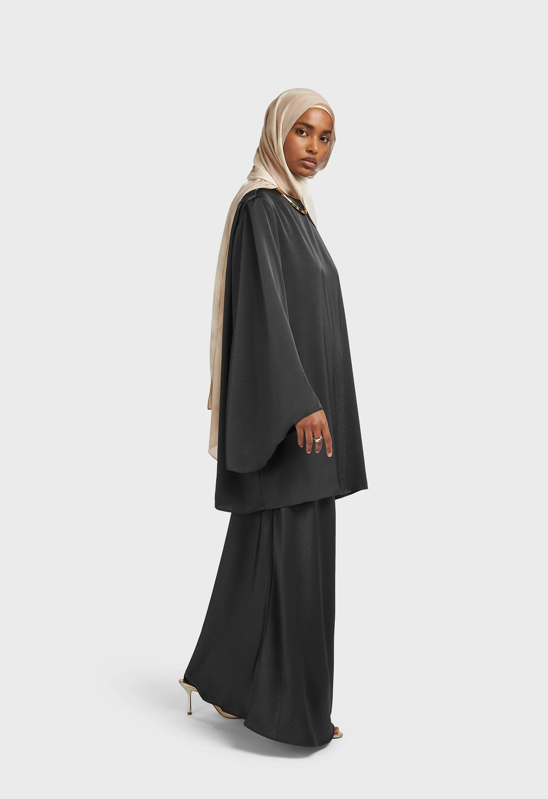 Bias Cut Jupe | Black
