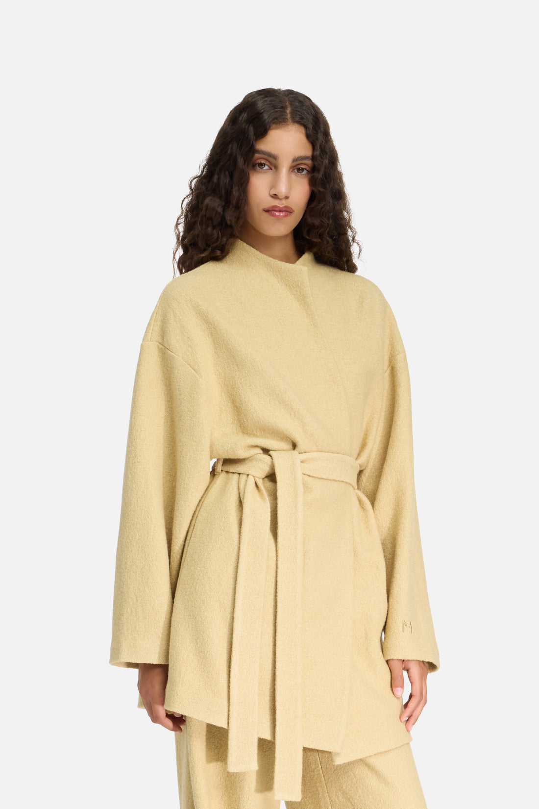 Boucle Jersey Veste | White Honey