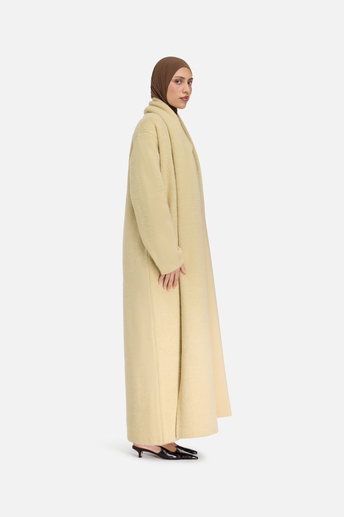 Brushed Tricot Abaya | Desert Clay