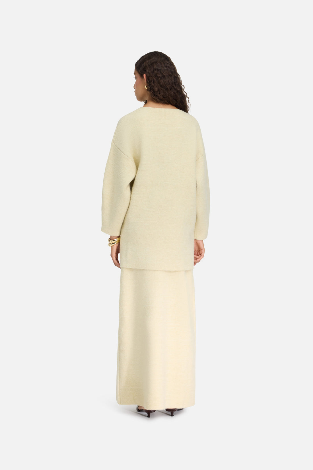 Brushed Tricot Pull | Cloud White
