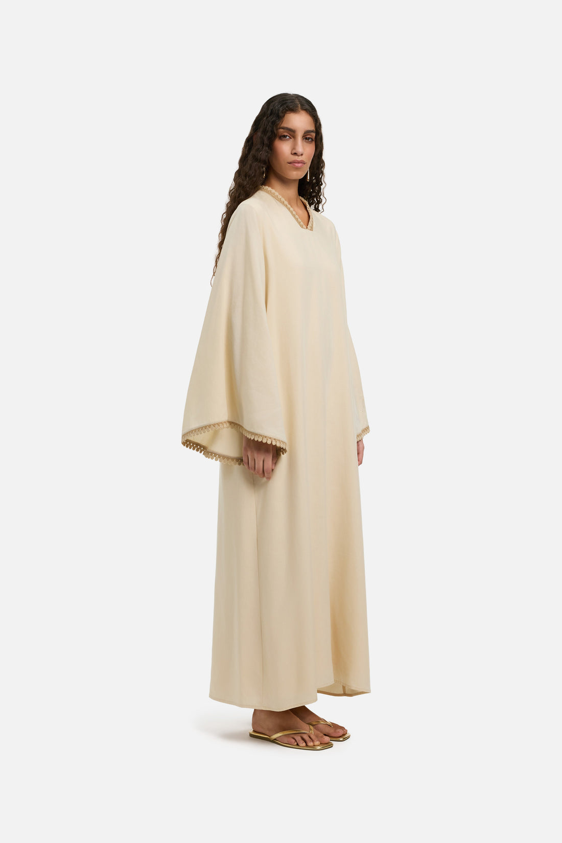 Detailed Robe Caftan | Sand