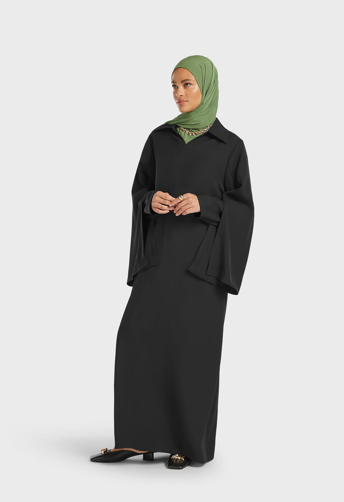 Double Manche Robe | Black