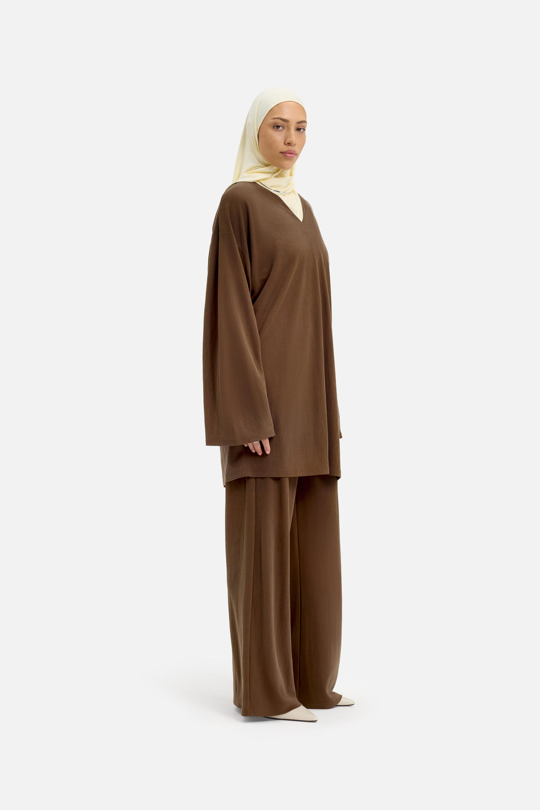 Drape Jersey Pantalon | Dark Terra