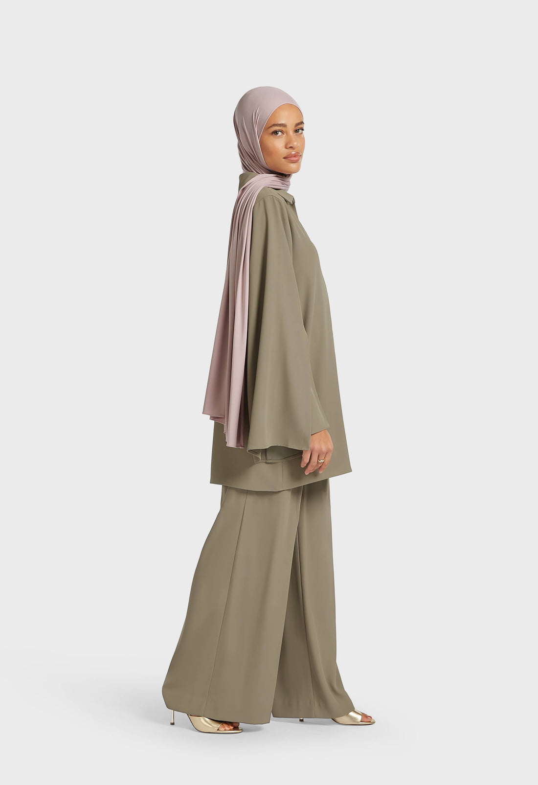 Elasticated Taille Taillored Pantalon | Desert Brown