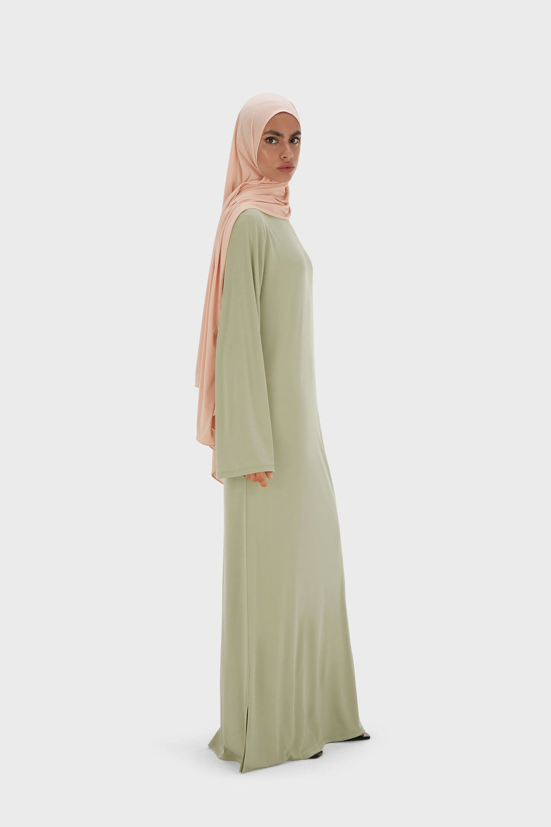 Essentiel Robe en Jersey Court | Moss Gray