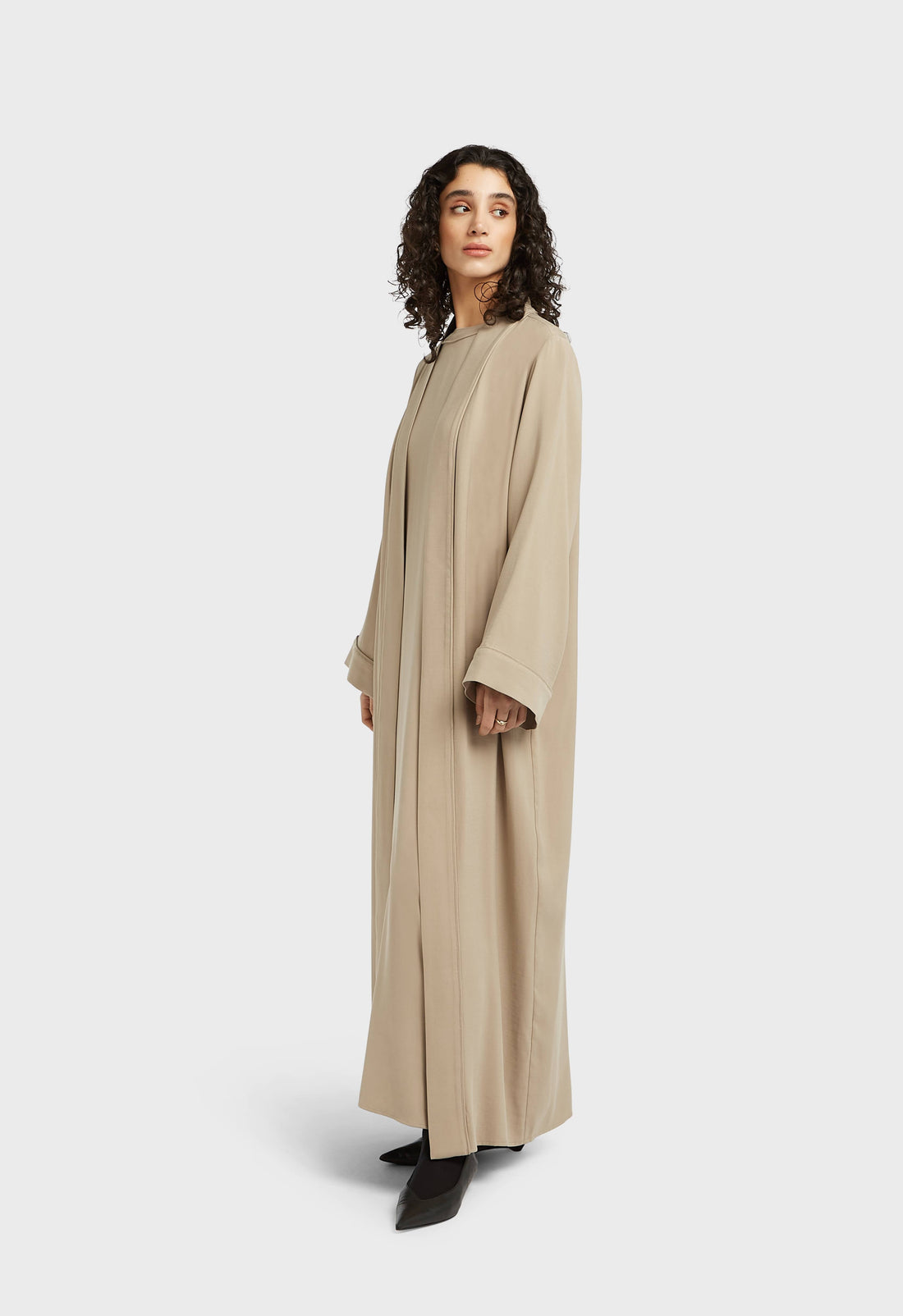 Essentiel Doux Tissé Abaya Régulier | Mocha