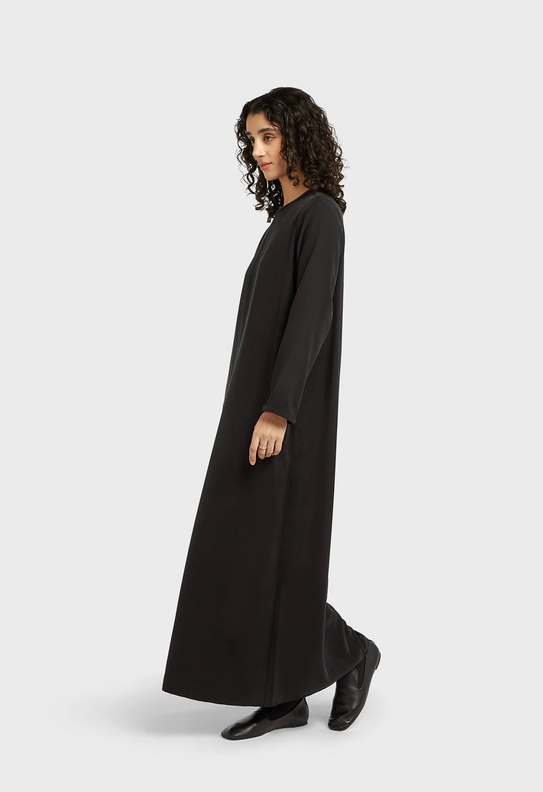 Essentiel Doux Tissé Robe Court | Black