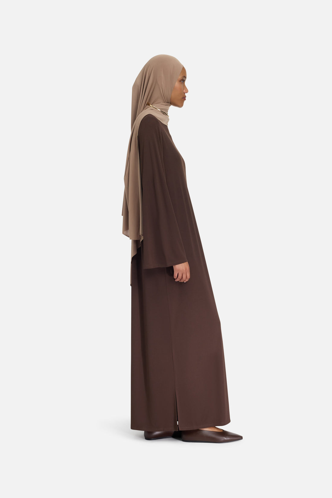 Essentiel Robe en Jersey Court | Dark Brown