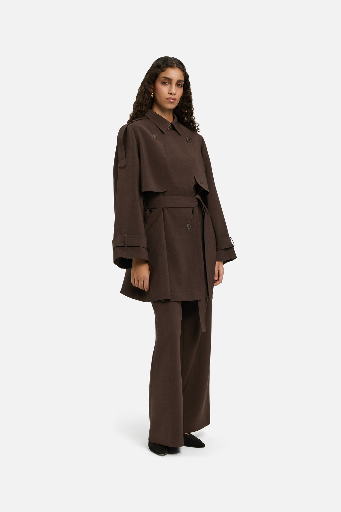 Évasé Pantalon | Dark Brown