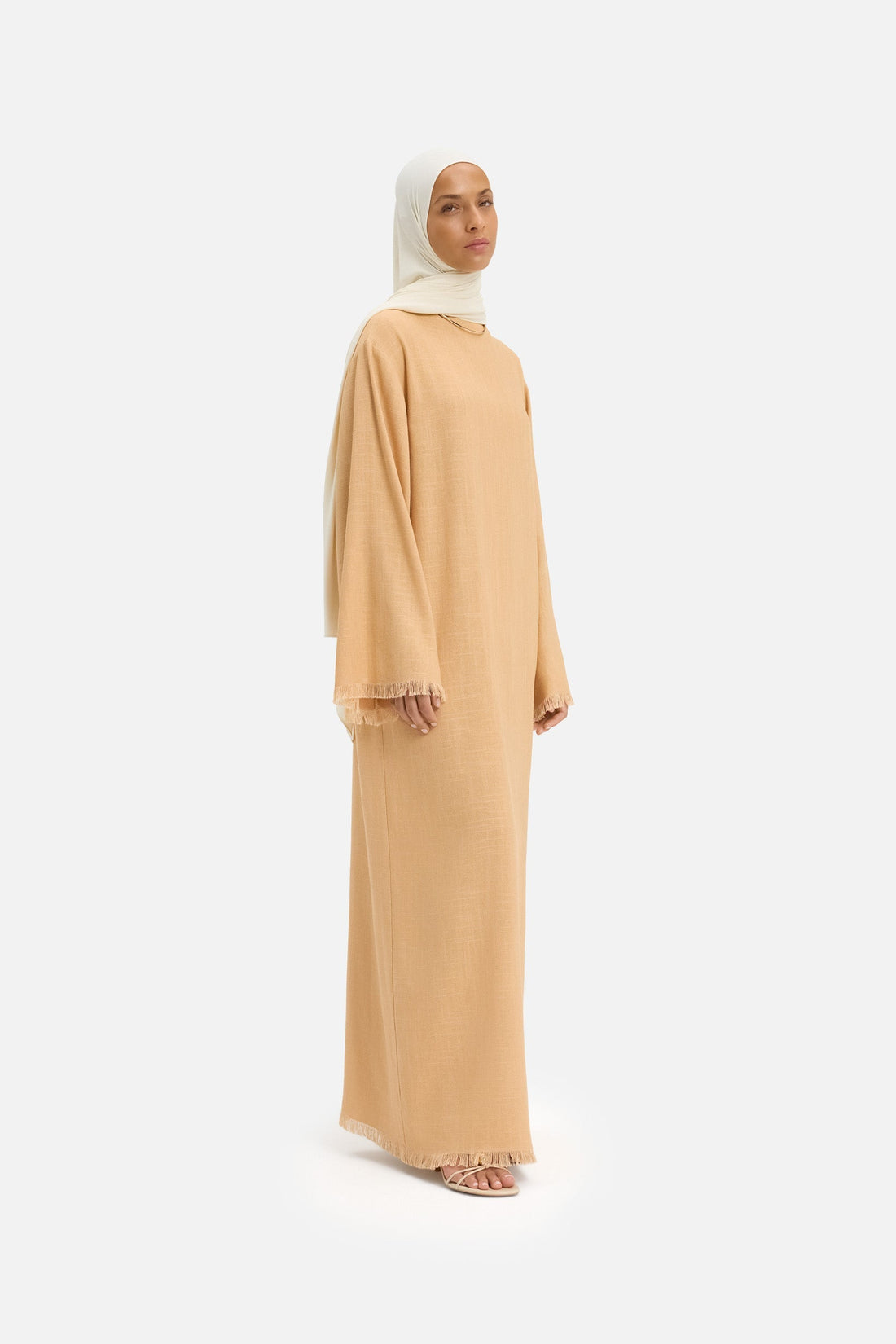Frayed Ourlet Robe | Soft Biscotti