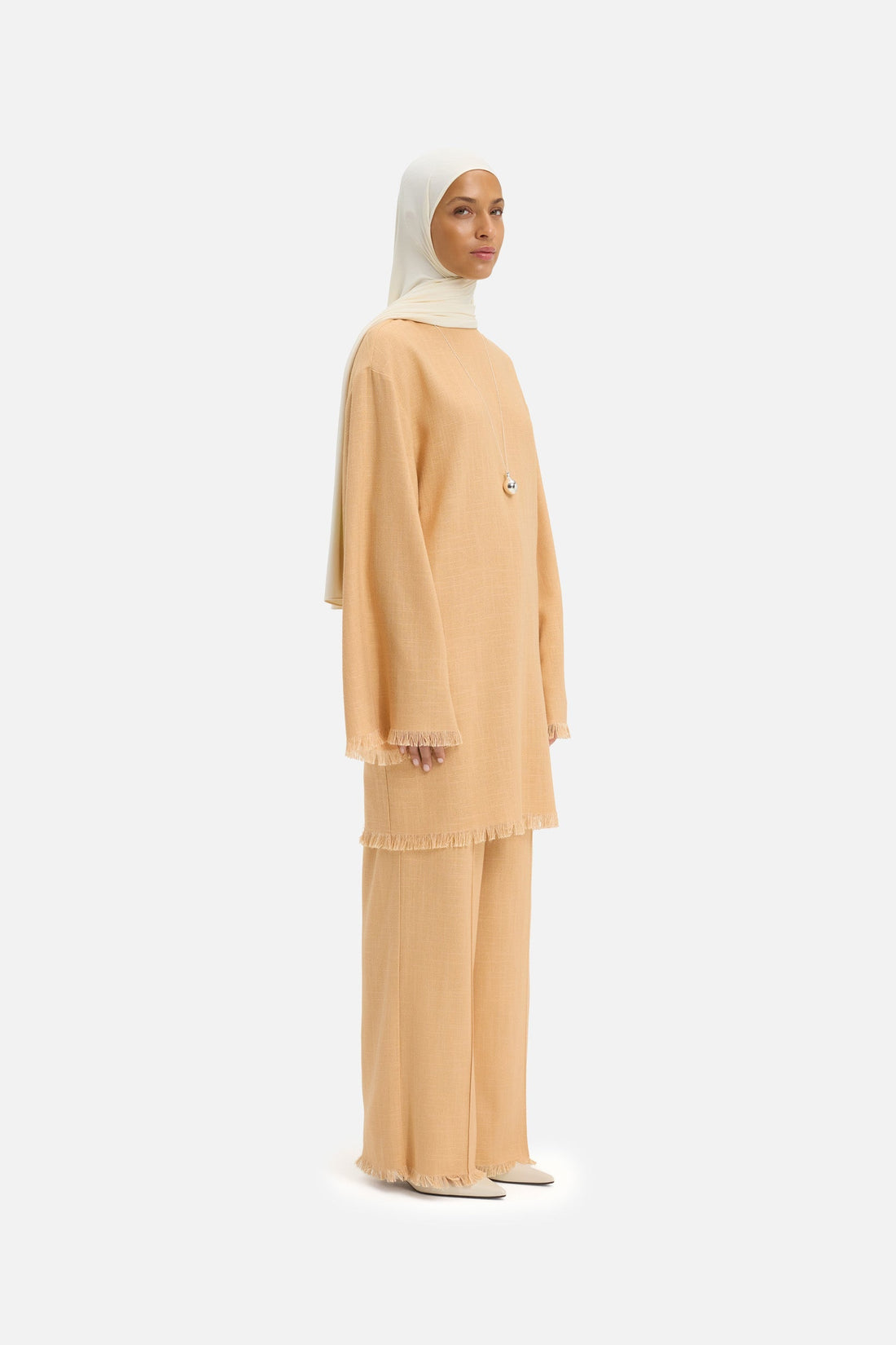 Frayed Ourlet Haut | Soft Biscotti