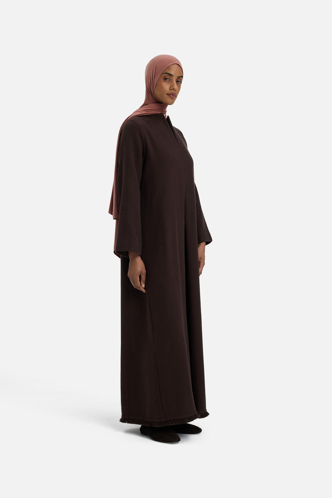 Frange Trim Robe | Dark Chocolate