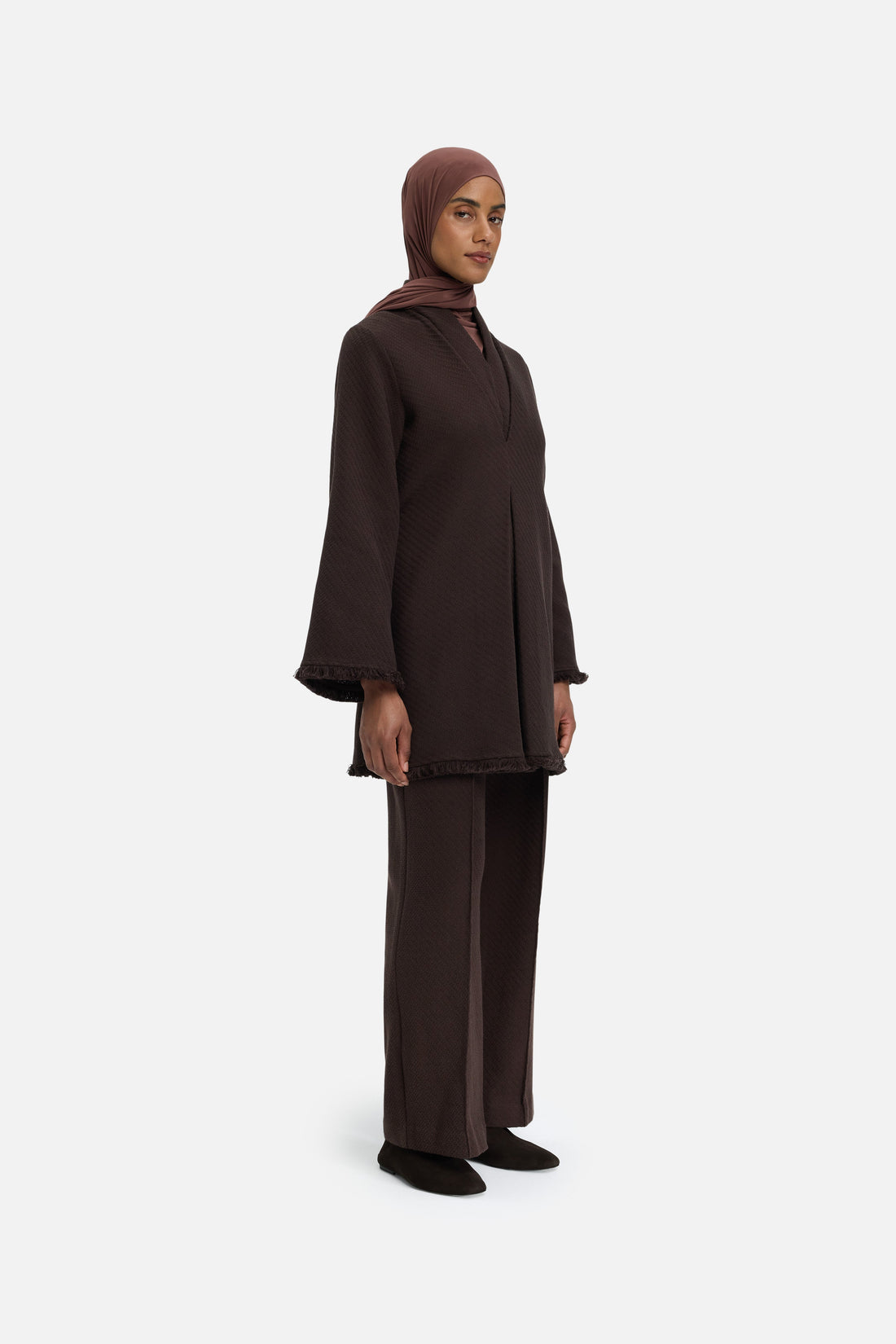 Frange Trim Haut Tunique | Dark Chocolate
