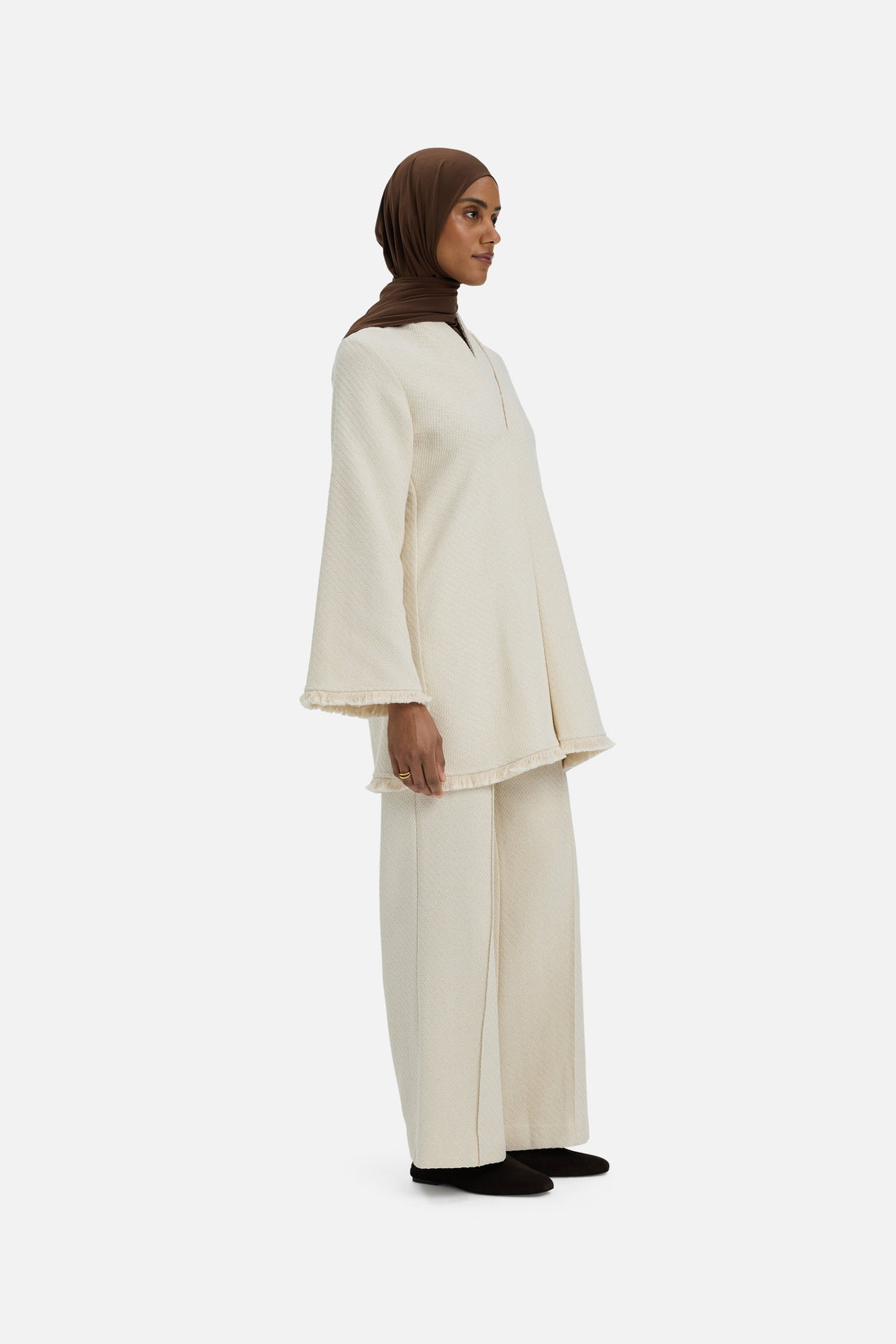 Frange Trim Haut Tunique | Off White