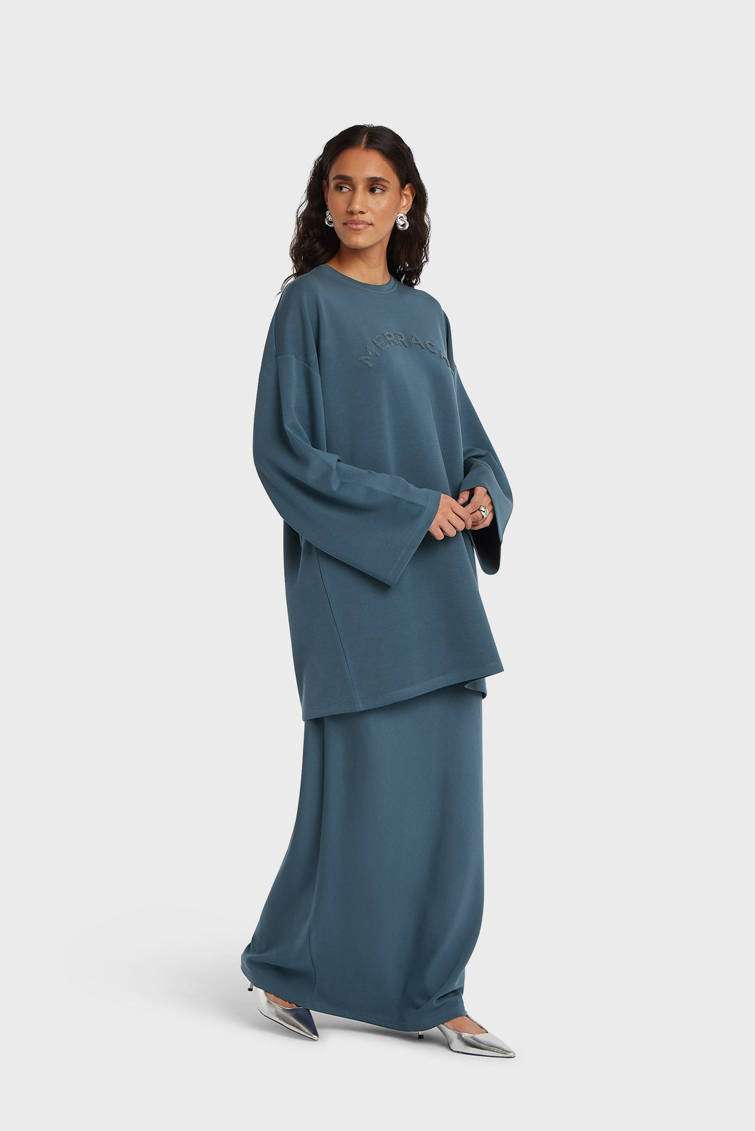 Jersey Modal Jupe | Blue Sapphire