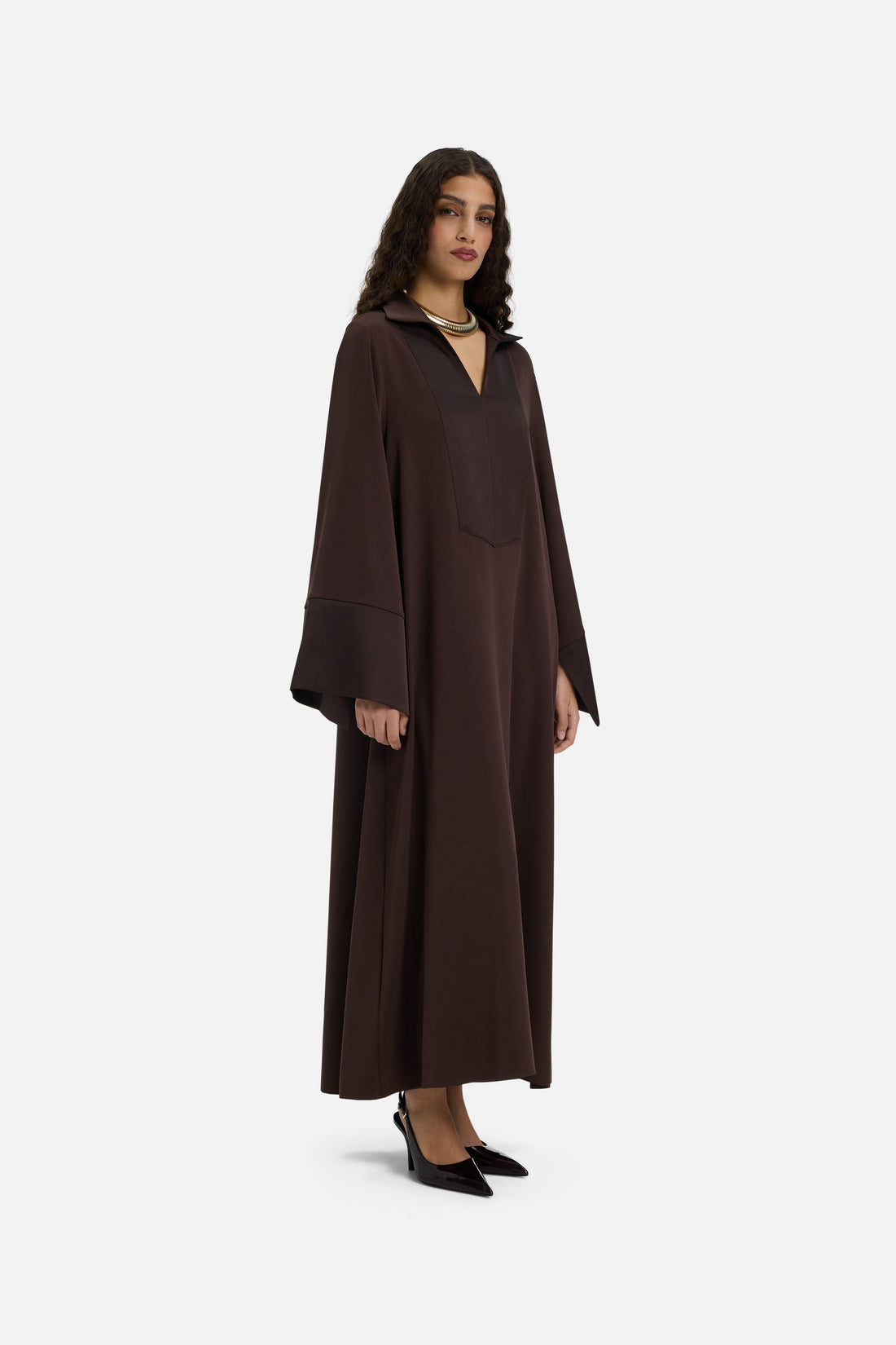 Robe Caftan Régulier | Dark Brown