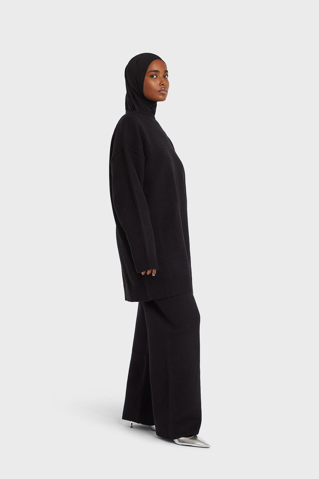 Tricoté Straight Pantalon | Black