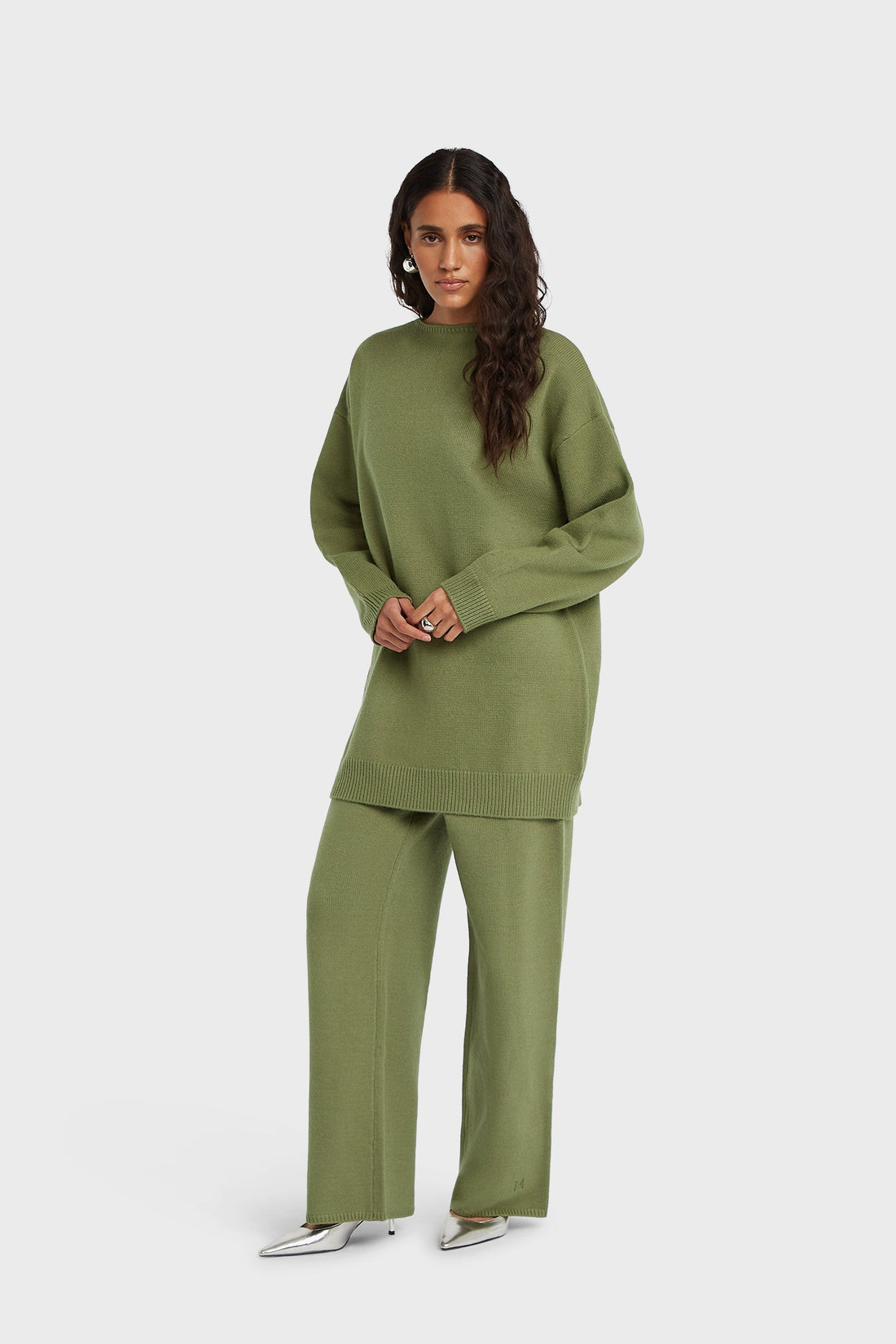Tricoté Straight Pantalon | Leaf