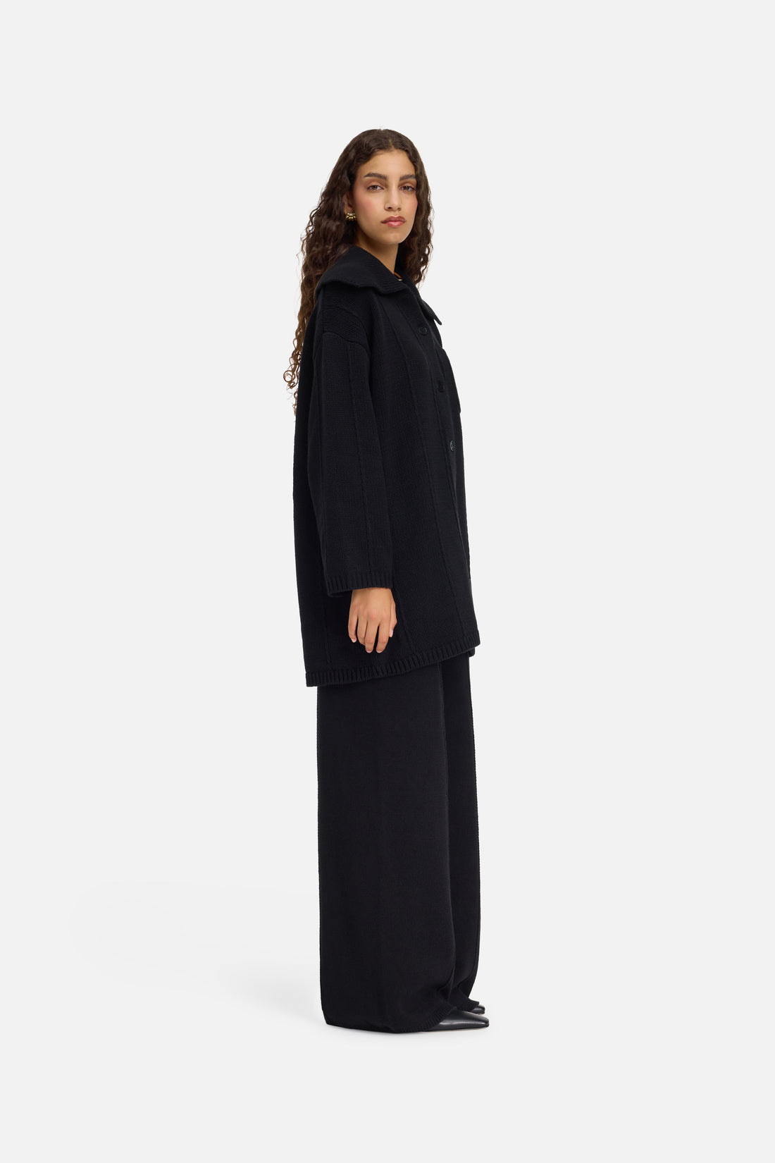 Tricoté Cable Pantalon | Black