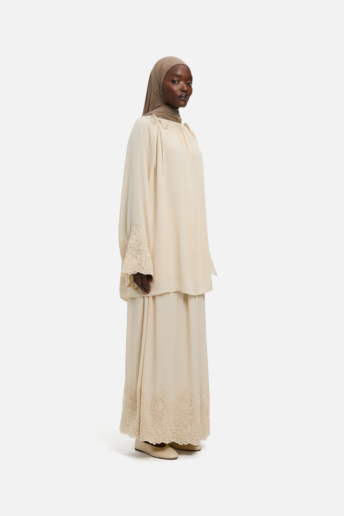 Dentelle Detailed Jupe | Sand