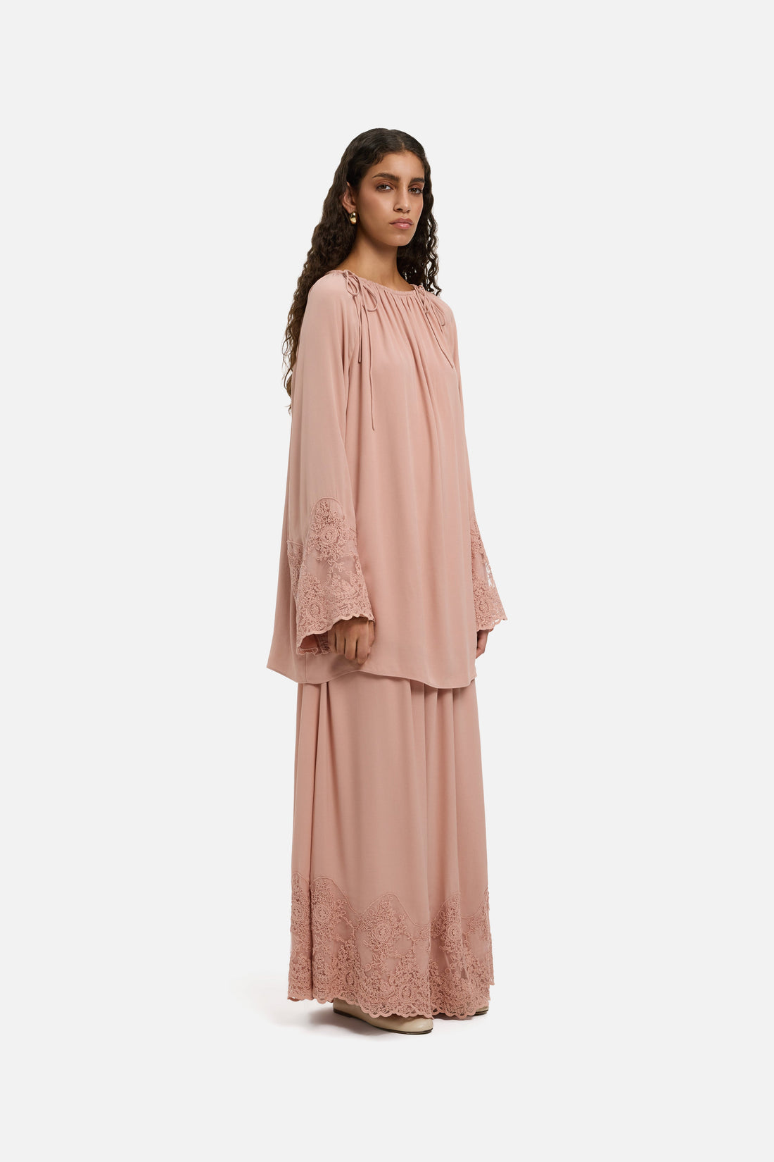 Dentelle Detailed Haut | Deep Rose