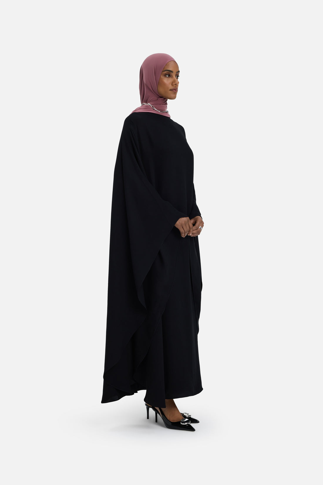 Layered Cape Robe | Black