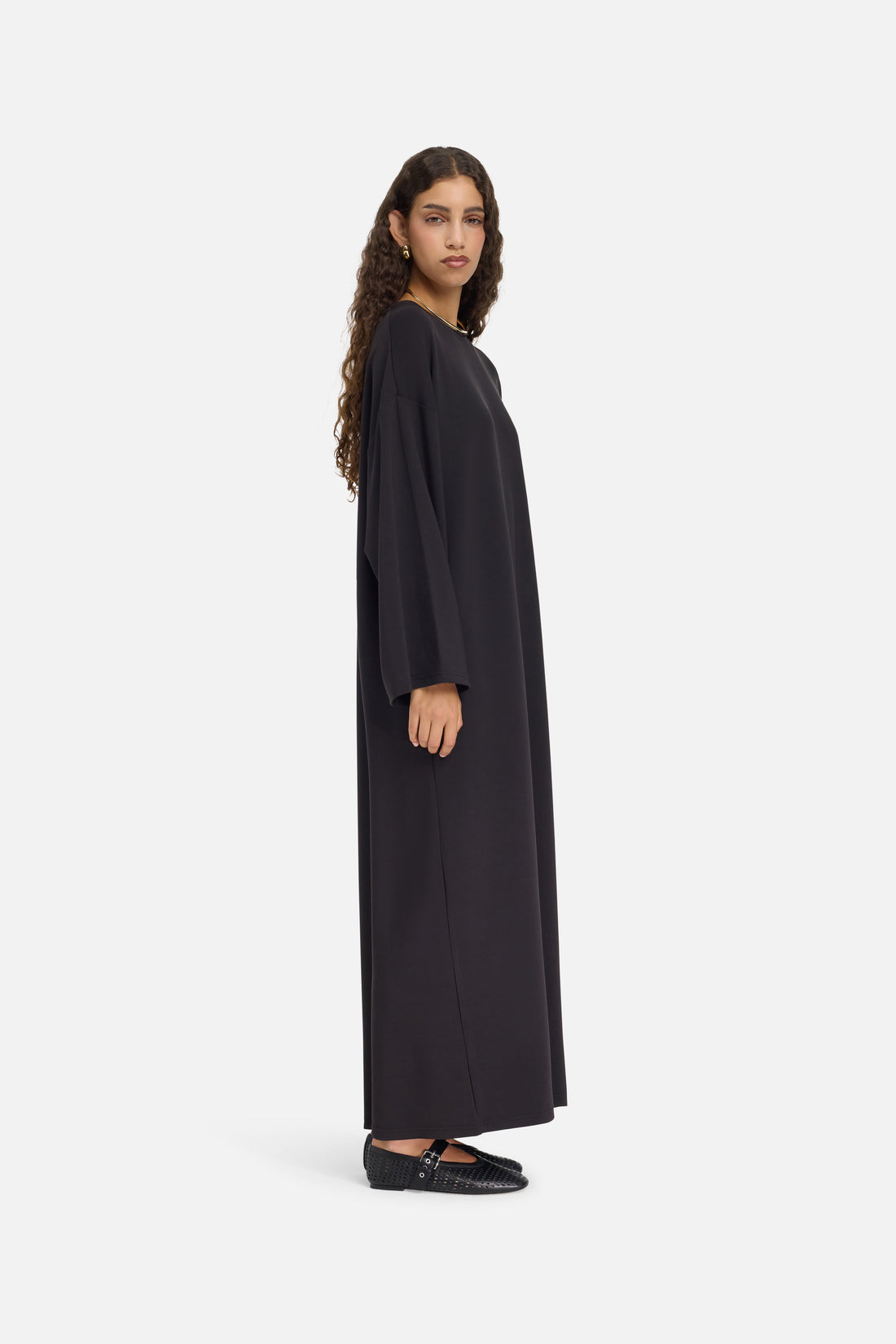 Modal Robe en Jersey | Black