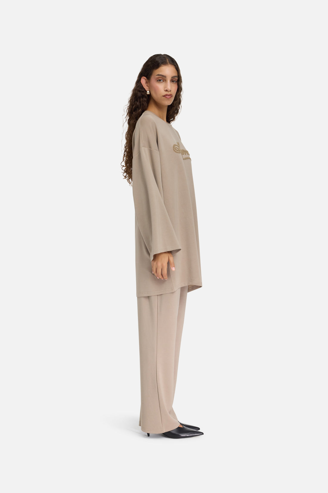 Modal Jersey Pantalon | Khaki