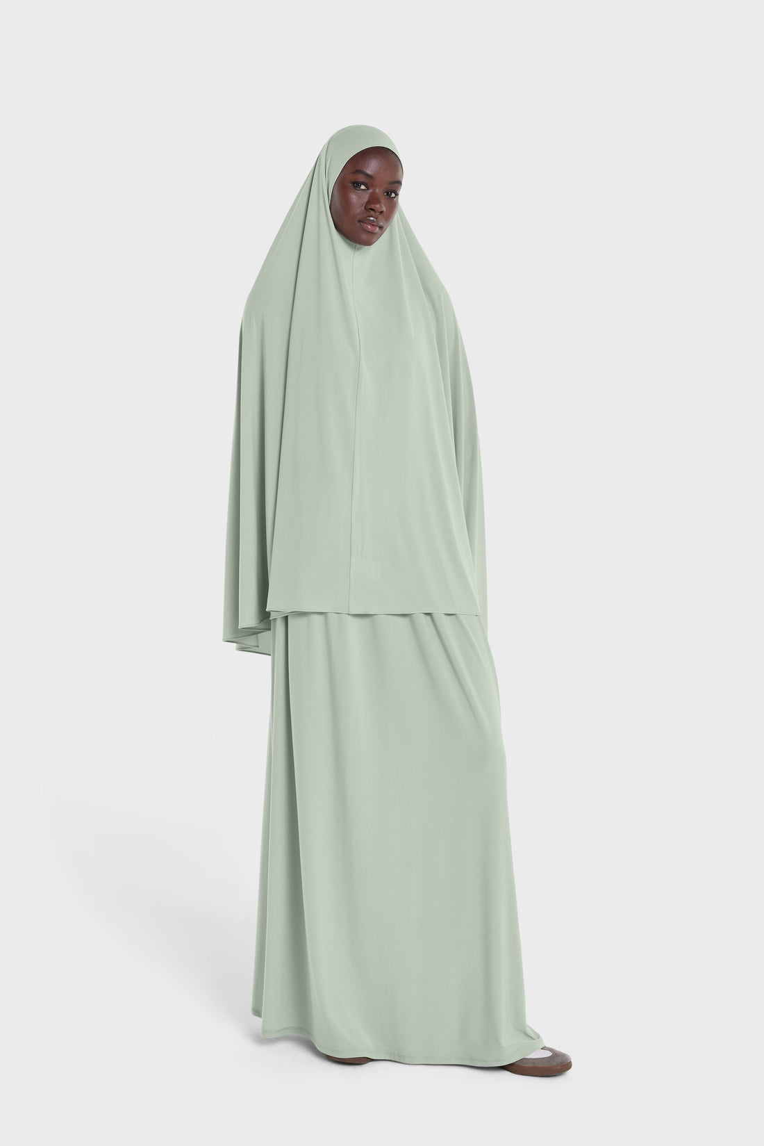 Premium Jersey Prayer Jupe | Misty Green