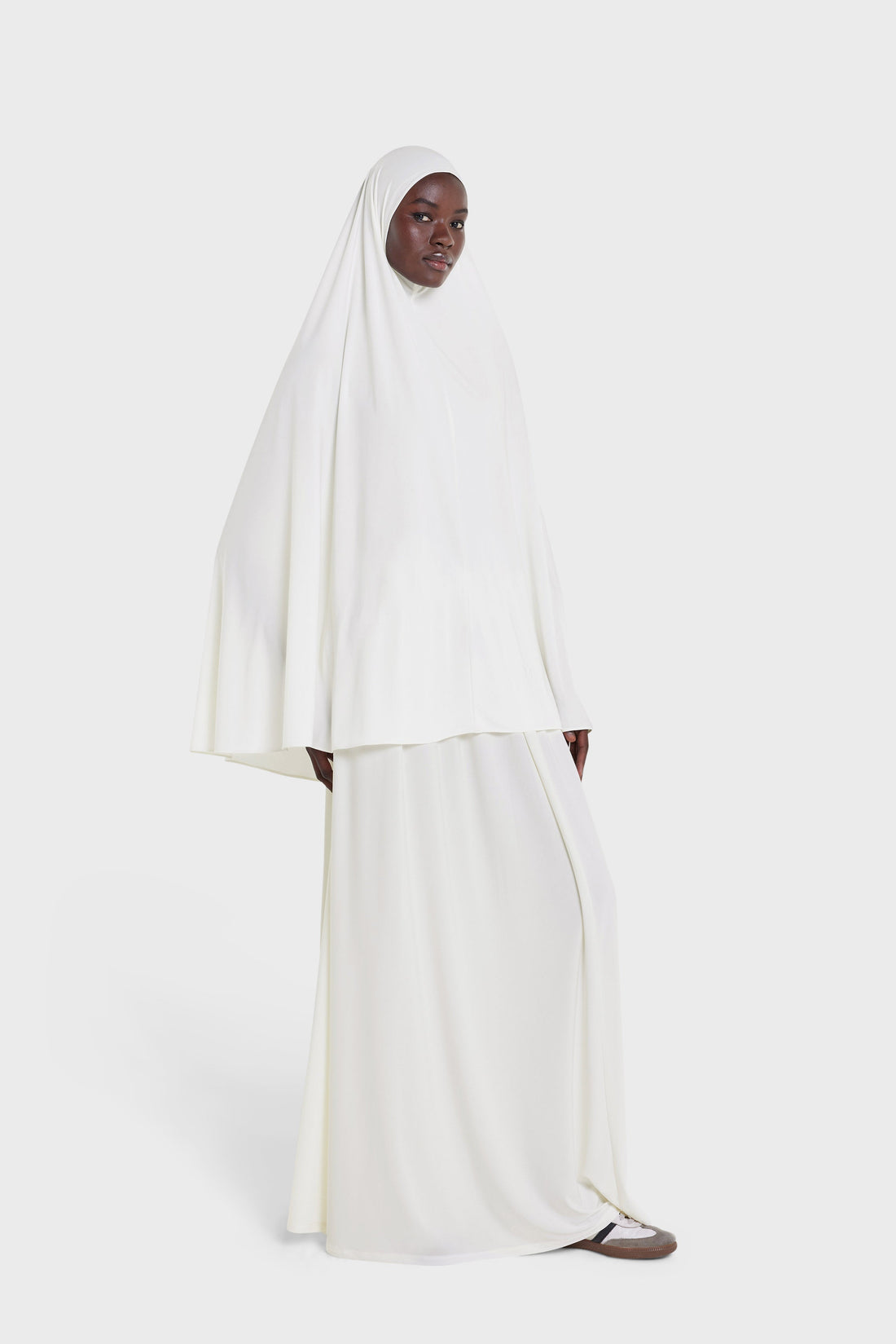 Premium Jersey Khimar | White Cream