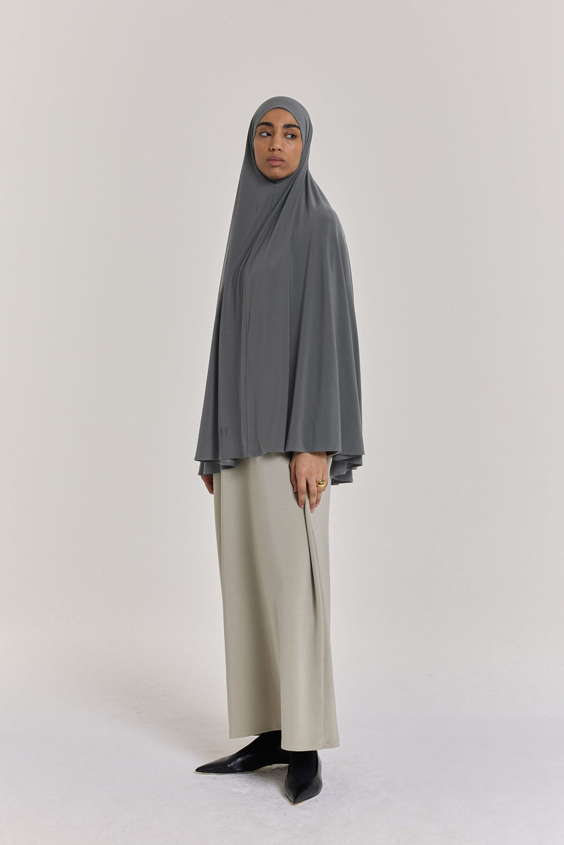 Premium Jersey Khimar | Steel Grey