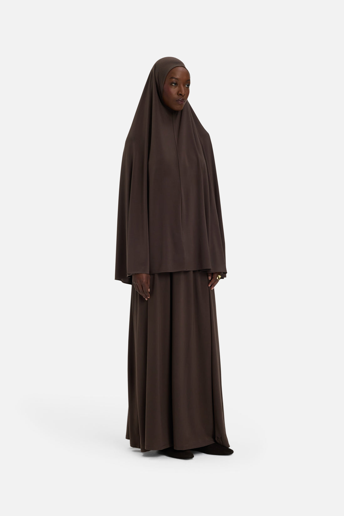 Premium Jersey Prayer Jupe | Dark Brown