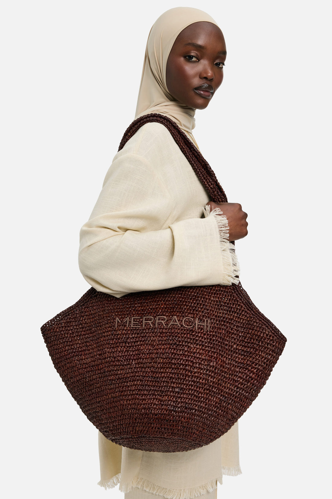 Real Raffia Sac | Dark Terra