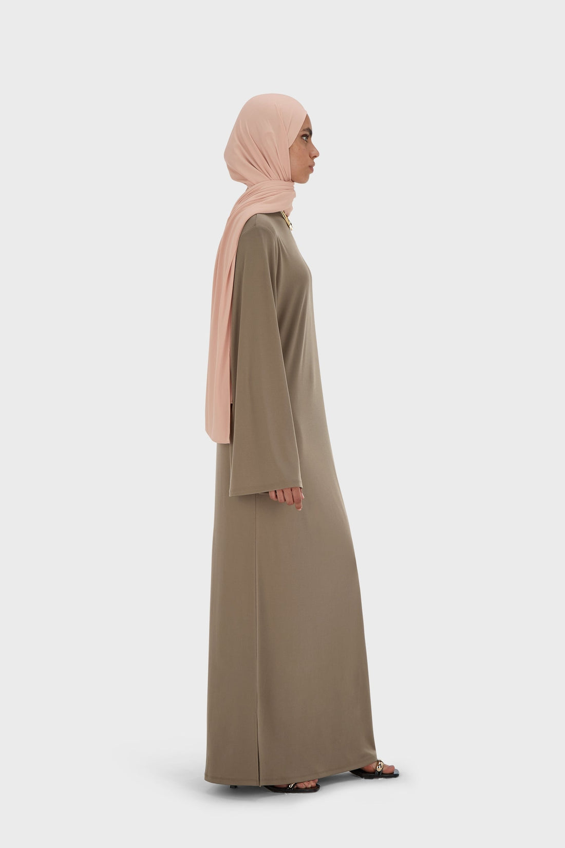 Essentiel Robe en Jersey Court | Taupe