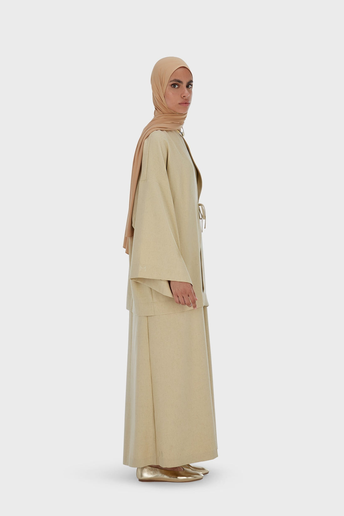 Front Tie Haut | Warm Khaki