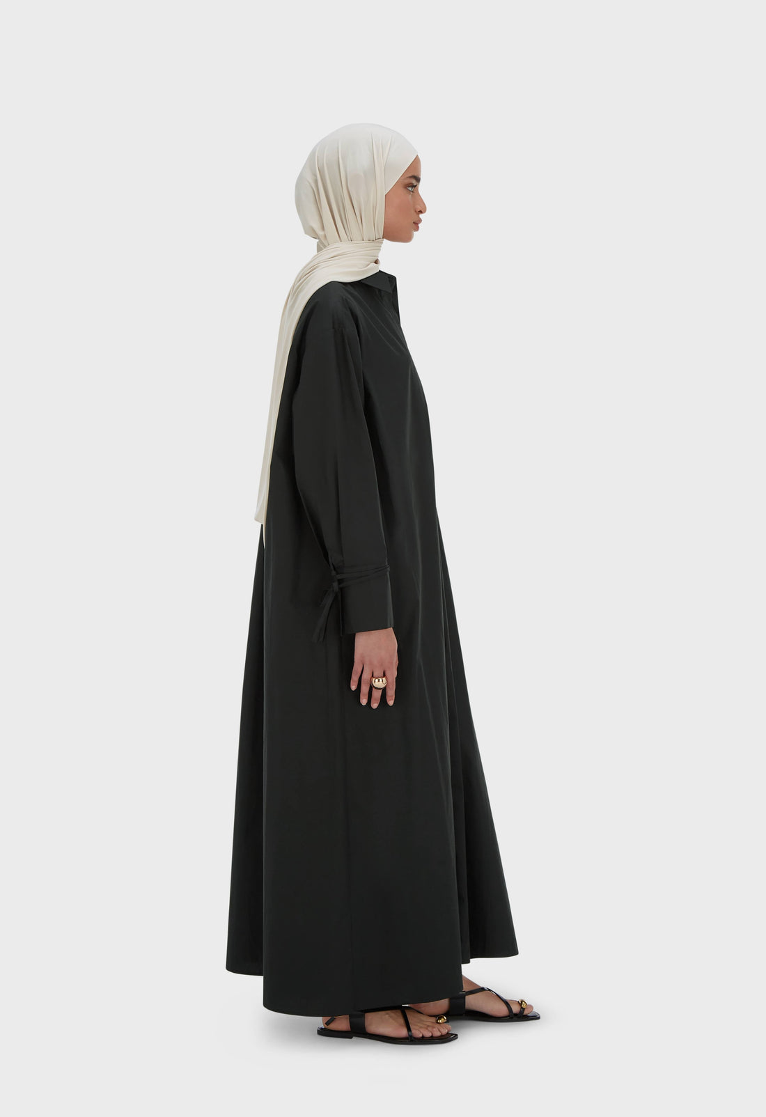 Popeline Robe | Black