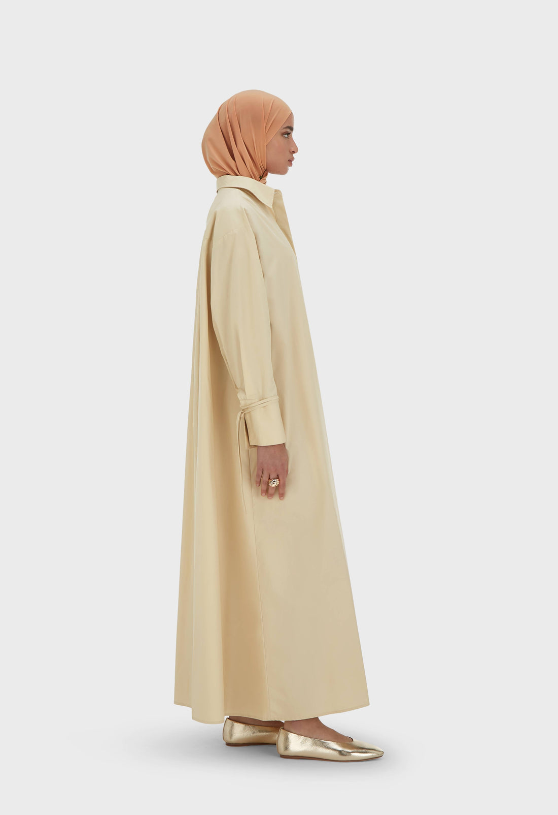 Popeline Robe | Brown Rice