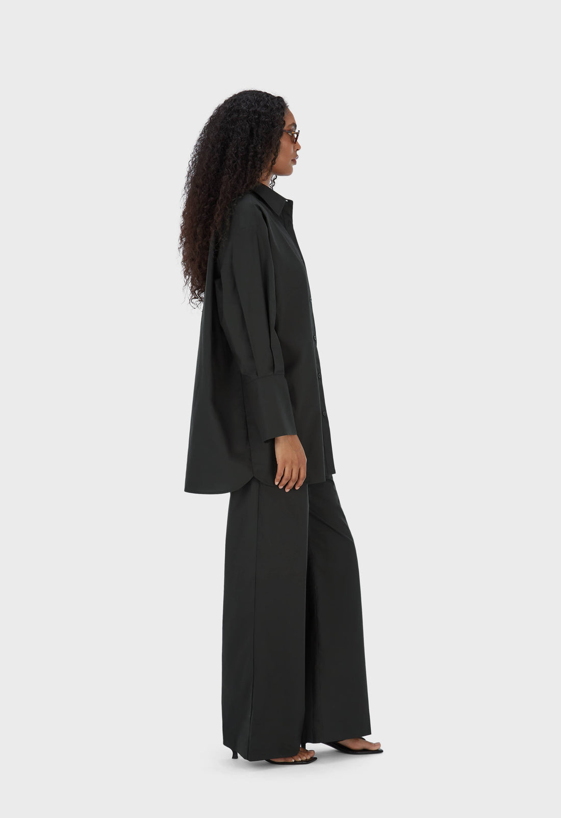 Popeline Pantalon | Black