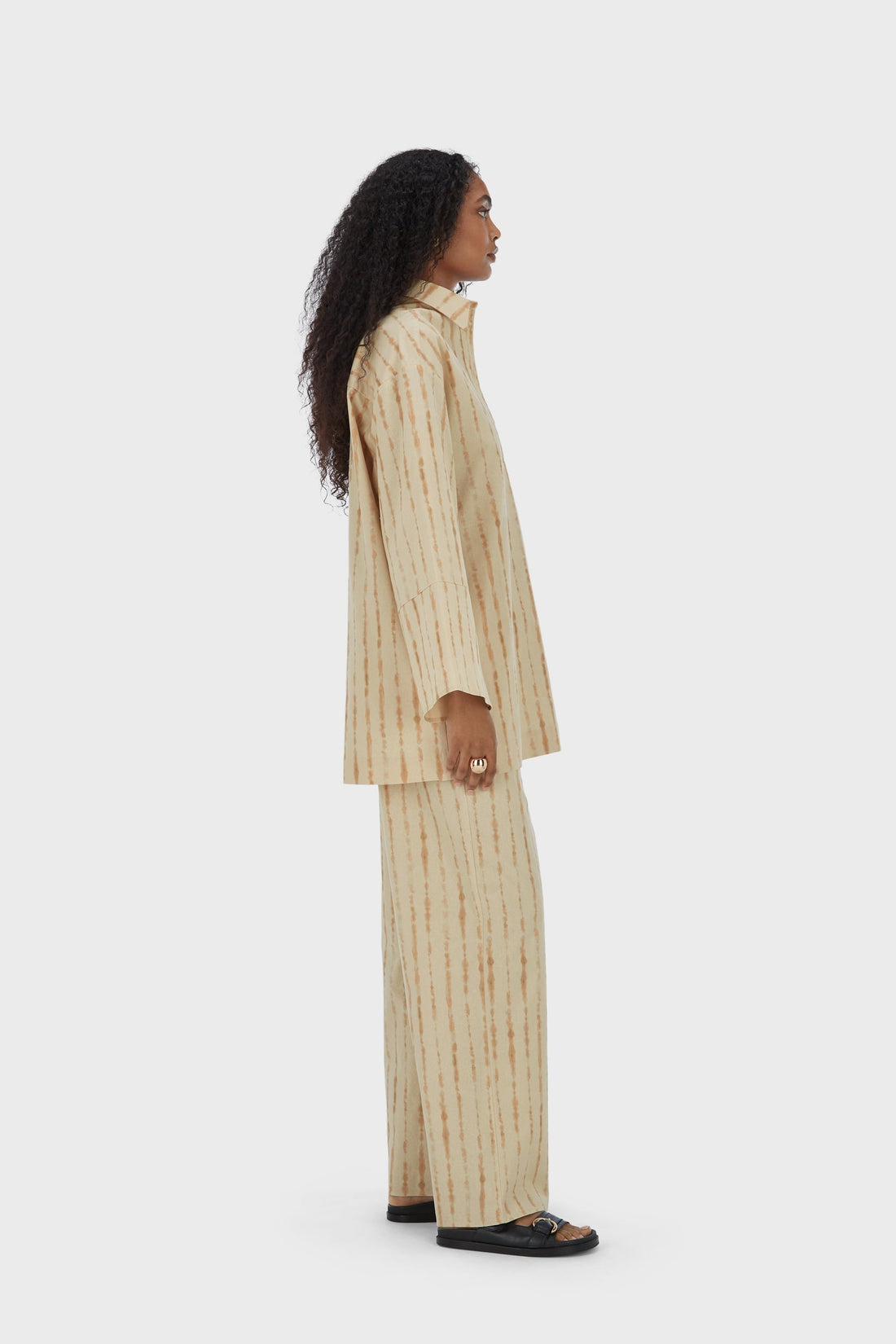 Shibori Pantalon | Beige Rose