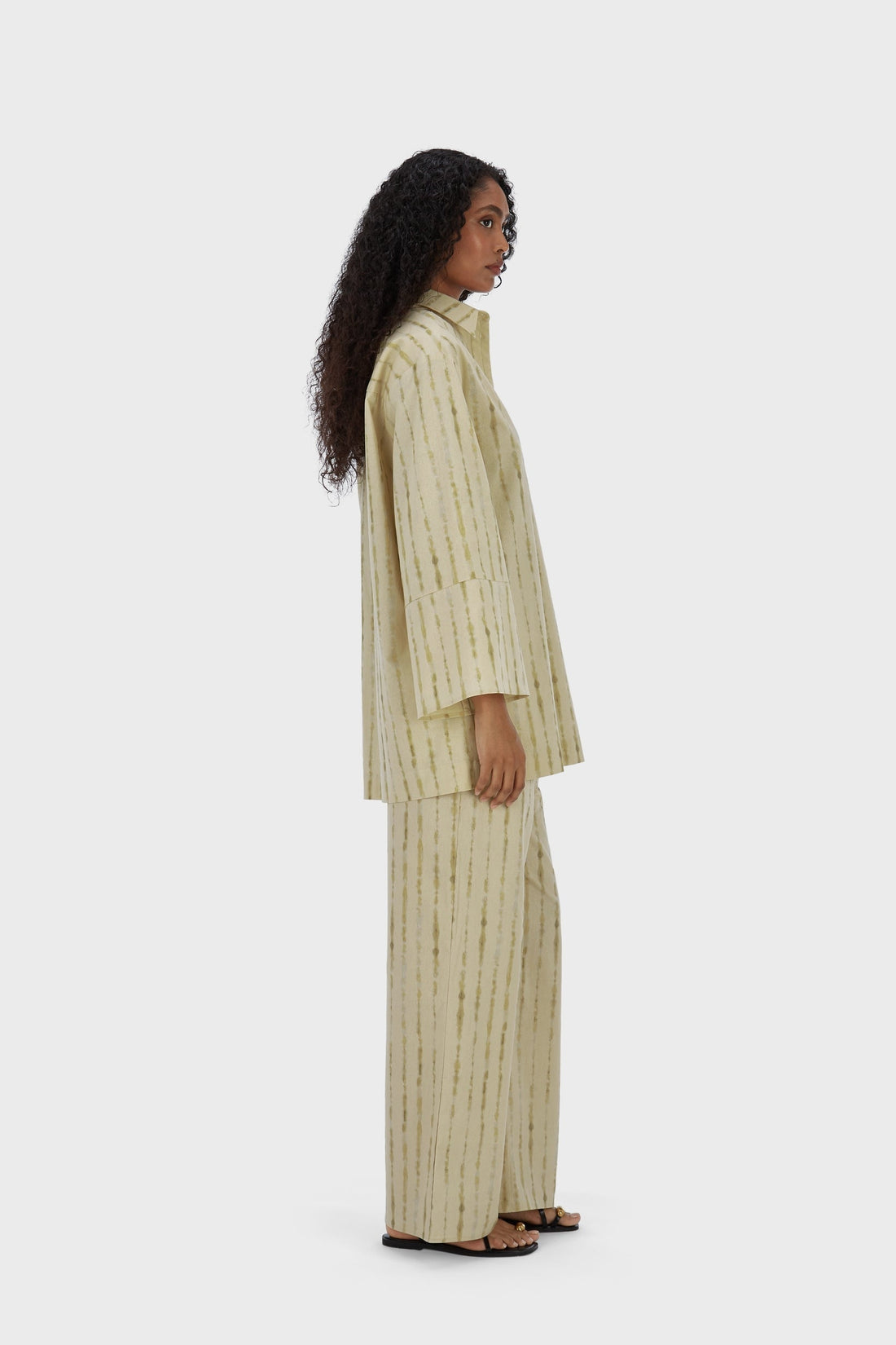 Shibori Pantalon | Soft Khaki