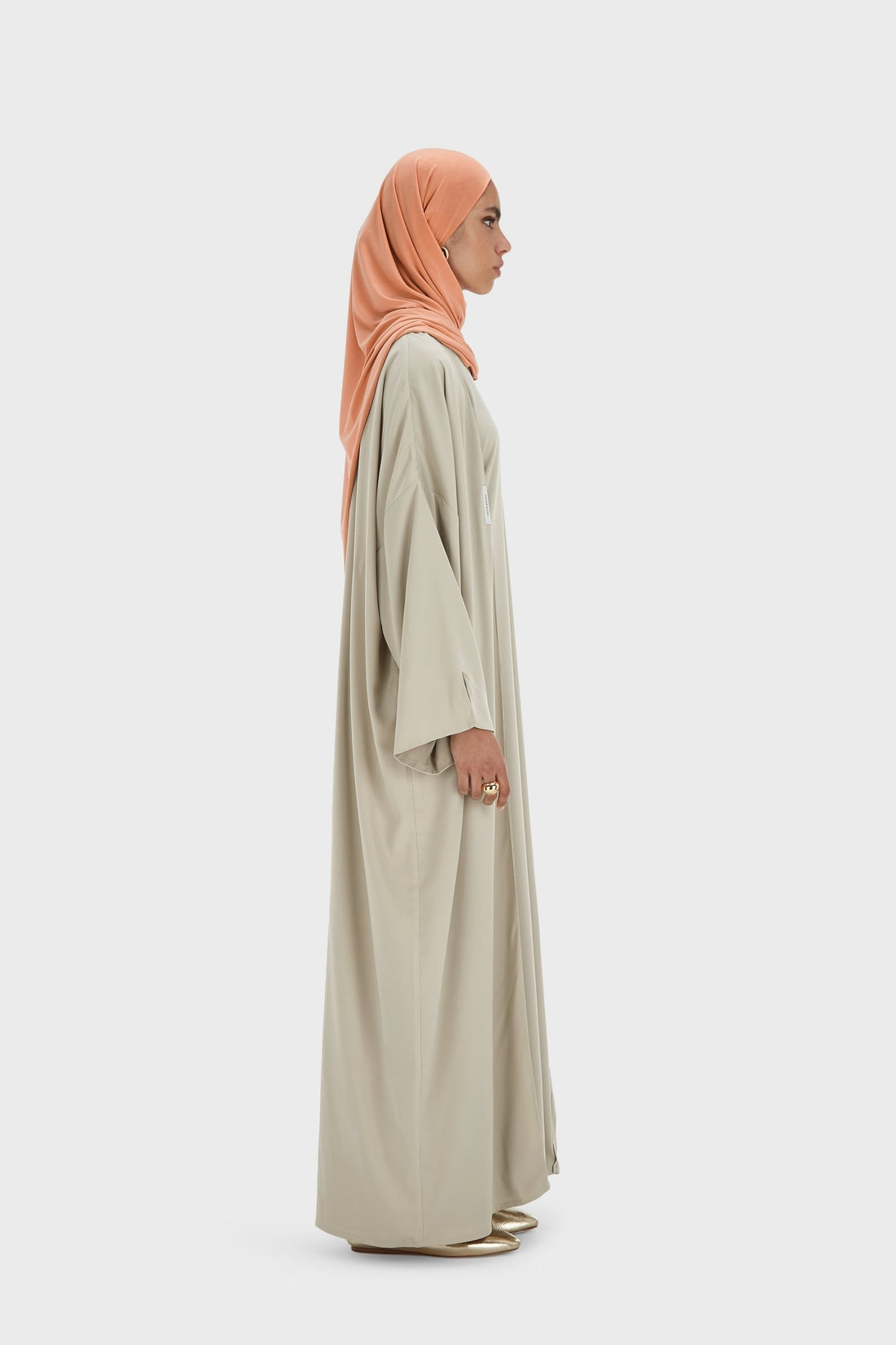 Sleeveless Tissé Robe Régulier | Moss Gray