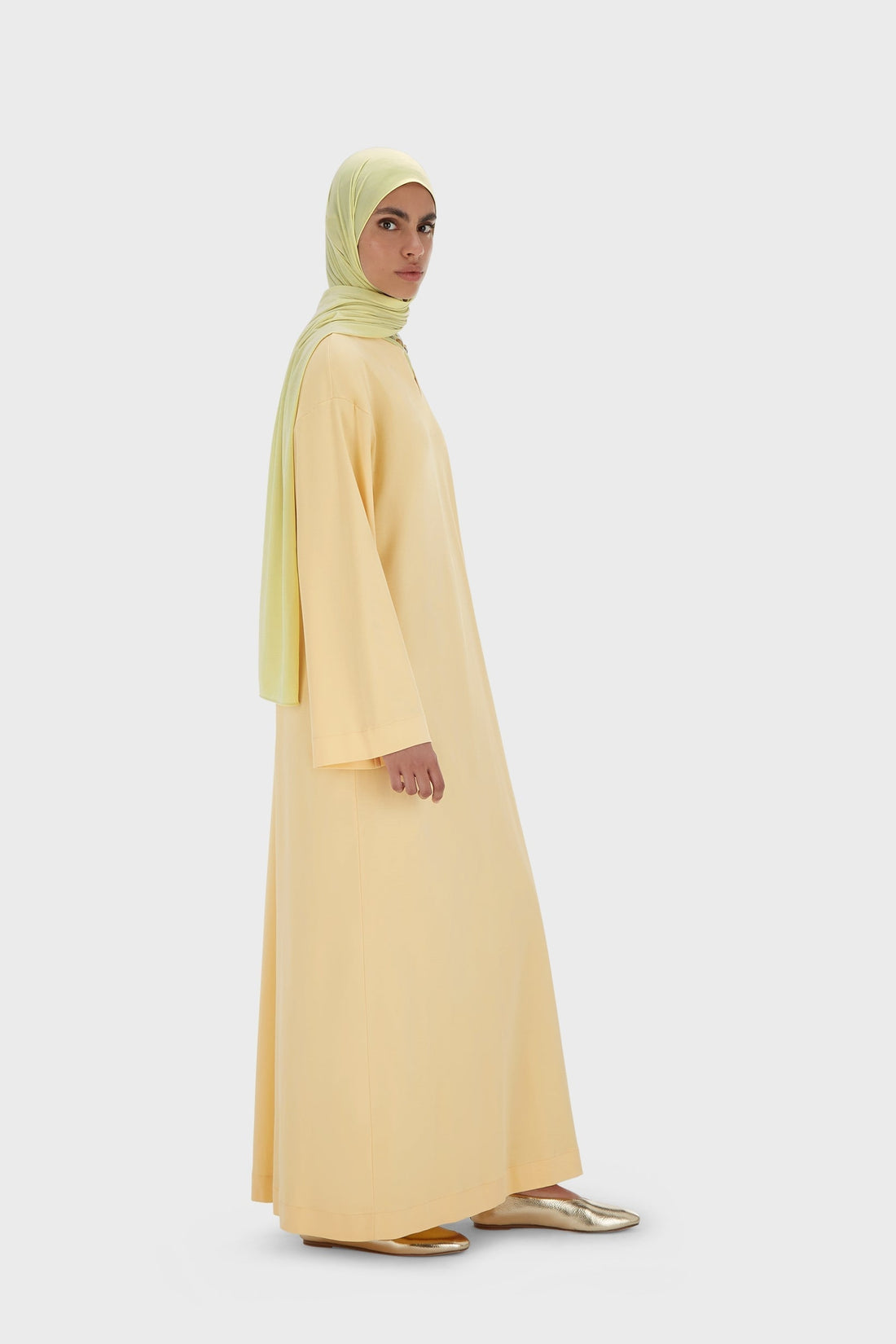 Été Jersey Robe Caftan | Sunset Yellow