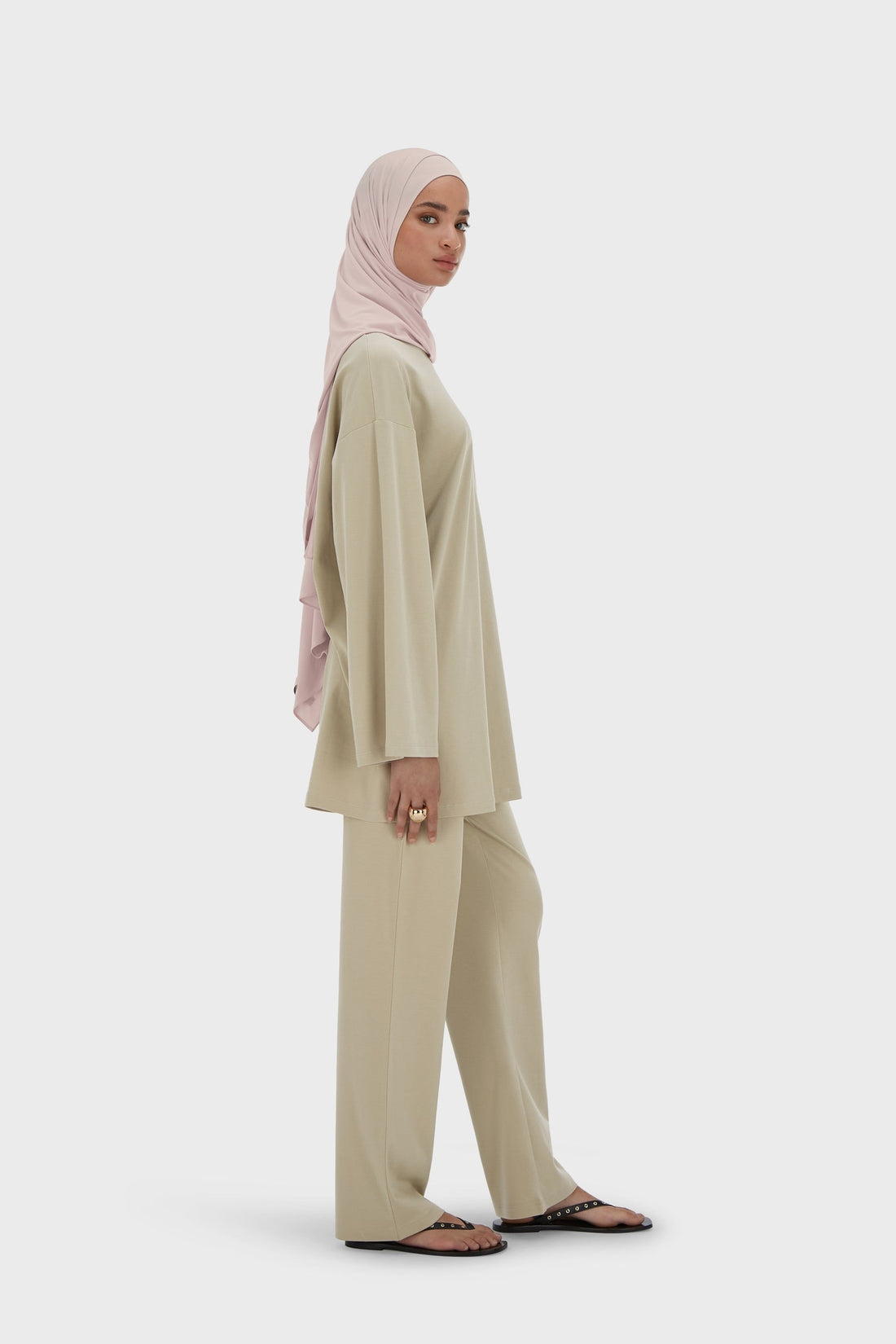 Été Jersey Pantalon | Moss Gray