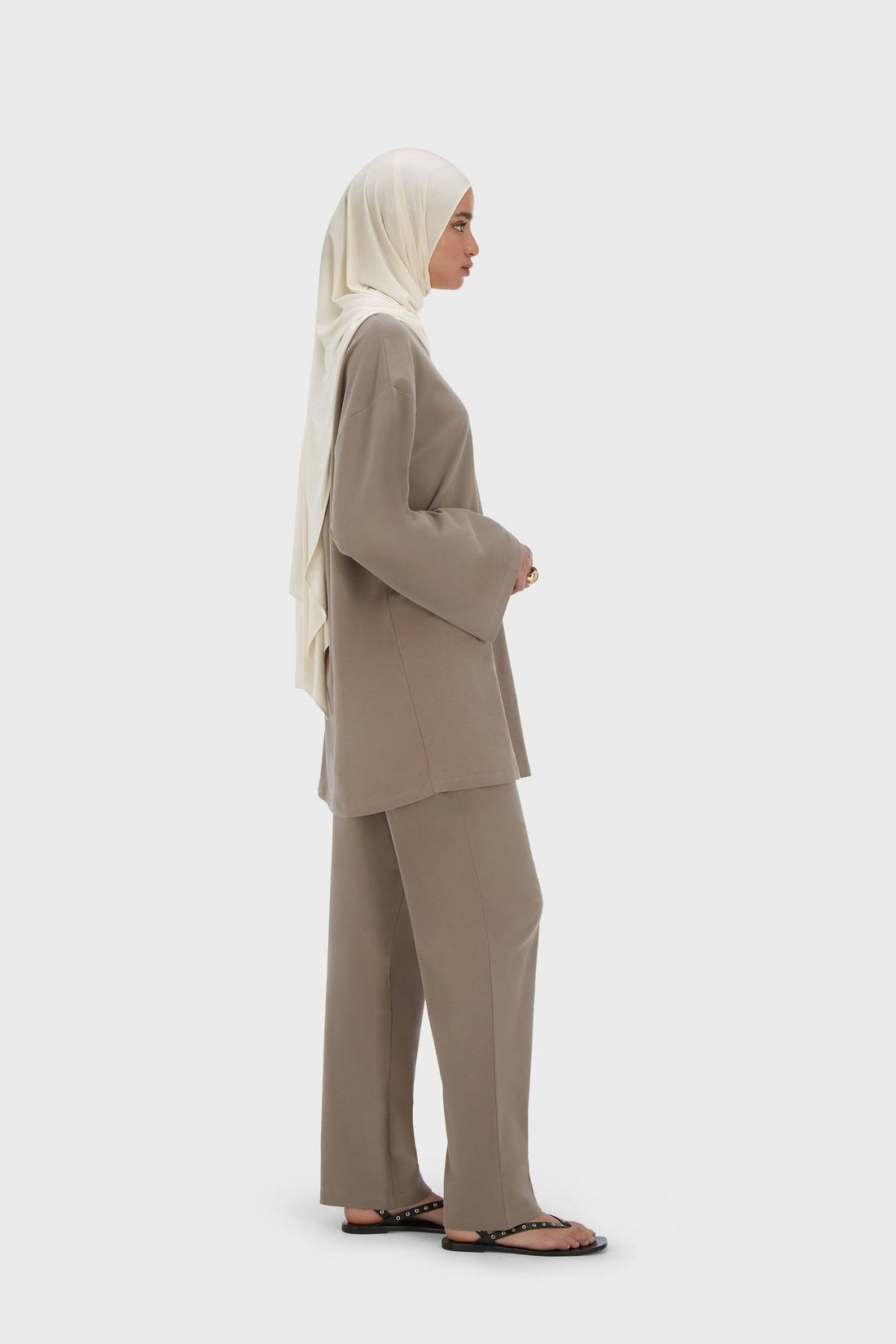 Été Jersey Haut | Taupe